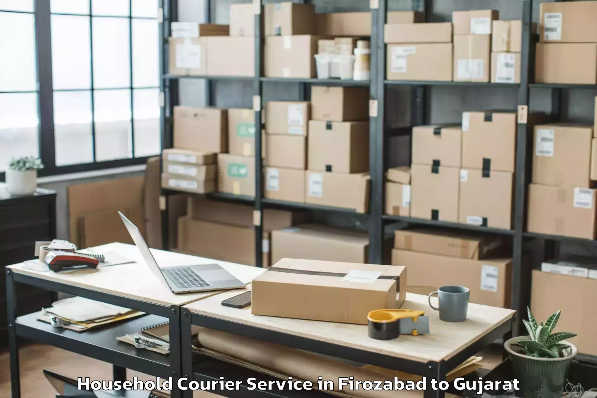 Book Firozabad to Santalpur Household Courier Online